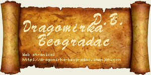 Dragomirka Beogradac vizit kartica